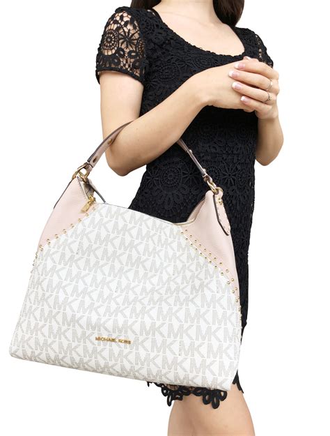 vanilla michael kors handbag and wallet set|Michael Kors purses vanilla pink.